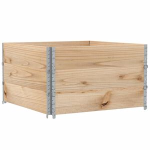 vidaXL t&ouml;m&ouml;r fenyőfa kerti vir&aacute;gl&aacute;da 100 x 100 cm