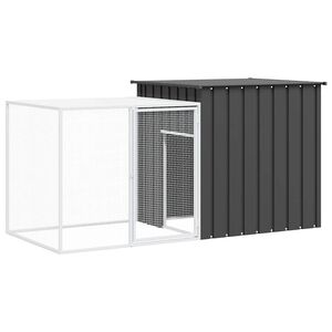 vidaXL antracitsz&uuml;rke horganyzott ac&eacute;l ny&uacute;lketrec 200 x 91 x 100 cm