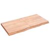 vidaXL vil&aacute;gosbarna kezelt t&ouml;m&ouml;r fa f&uuml;rdőszobai pult 120x60x(2-6) cm