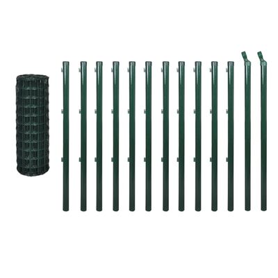 vidaXL Euro Fence zöld acélkerítés 25 x 1,0 m