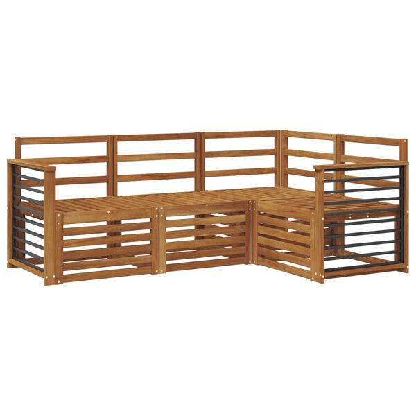 vidaXL &Uuml;lőgarnit&uacute;r&aacute;k 4 pcs Term&eacute;szetes T&ouml;m&ouml;r Ak&aacute;cfa