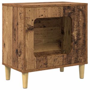 vidaXL Macska H&aacute;z Antik Fa 51 x 30 x 52 cm Szerelt Fa