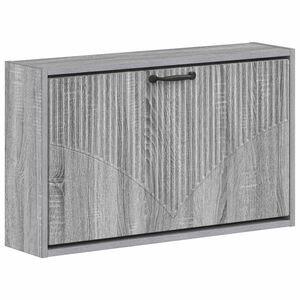 vidaXL Fali Cipőtart&oacute; HOORN 71 x 17 x 43 cm Szerelt Fa Sz&uuml;rke Sonoma