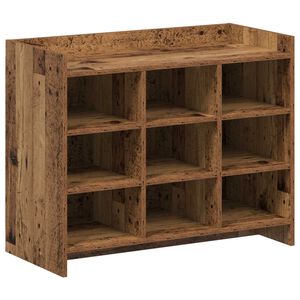 vidaXL Cipőszekr&eacute;ny t&aacute;rol&oacute;val Antik Fa 85 x 39,5 x 70 cm Szerelt Fa
