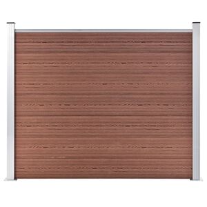 vidaXL barna WPC ker&iacute;t&eacute;spanel 180 x 146 cm