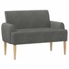 vidaXL Gombra tűz&ouml;tt loveseat S&ouml;t&eacute;tsz&uuml;rke 116 x 67 x 81 cm