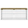 vidaXL impregn&aacute;lt fenyőfa gabion kerti pad 103 x 31,5 x 42 cm