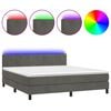 vidaXL s&ouml;t&eacute;tsz&uuml;rke b&aacute;rsony rug&oacute;s &eacute;s LED-es &aacute;gy matraccal 160x200 cm