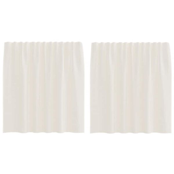 vidaXL 2 db krém színű voile függönyök rúd zsebekkel