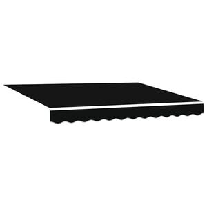 vidaXL Napellenző ponyva Fekete 280 x 245 cm Poli&eacute;szter