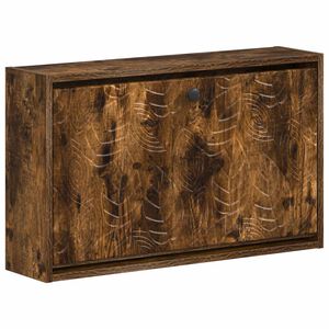 vidaXL Fali Cipőtart&oacute; DELFT 71 x 17 x 43 cm Szerelt Fa F&uuml;st&ouml;s T&ouml;lgy