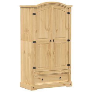 vidaXL Corona t&ouml;m&ouml;r fenyőfa ruh&aacute;sszekr&eacute;ny 102 x 52 x 186 cm