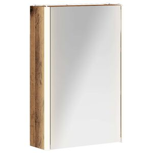 vidaXL F&uuml;rdőszobai t&uuml;k&ouml;rszekr&eacute;ny &Ouml;reg fa 33 x 11,5 x 50 cm Faanyag