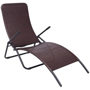 vidaXL barna &ouml;sszecsukhat&oacute; polyrattan napoz&oacute;&aacute;gy