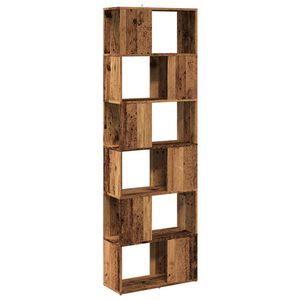 vidaXL antik fa sz&iacute;nű t&eacute;relv&aacute;laszt&oacute; k&ouml;nyvszekr&eacute;ny 60x24x186 cm