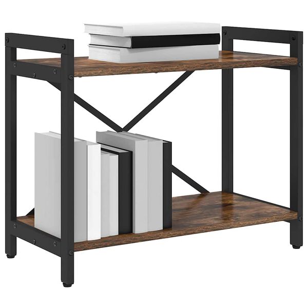 vidaXL K&ouml;nyvespolc F&uuml;st&ouml;lt t&ouml;lgy 60 x 30 x 50 cm Faanyag