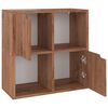 vidaXL barna t&ouml;lgysz&iacute;nű szerelt fa k&ouml;nyvespolc 60 x 27,5 x 59,5 cm