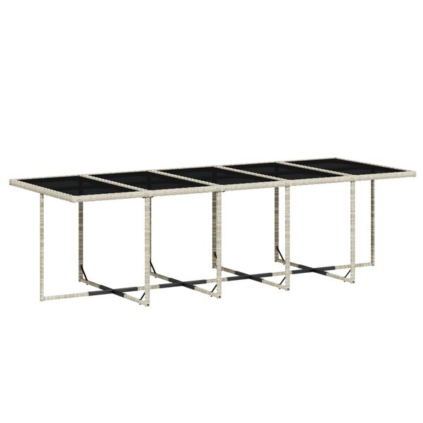 vidaXL 11 r&eacute;szes vil&aacute;gossz&uuml;rke polyrattan kerti &uuml;lőgarnit&uacute;ra p&aacute;rn&aacute;kkal