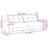 vidaXL Kanap&eacute; Szett 3 pcs Barna 221 x 80 x 80 cm B&aacute;rsony