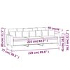 vidaXL 3 szem&eacute;lyes vil&aacute;gossz&uuml;rke sz&ouml;vet kanap&eacute; 210 cm