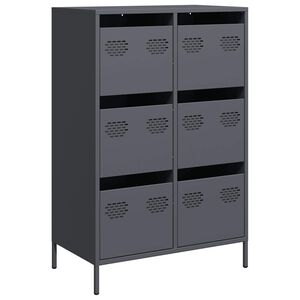 vidaXL antracitsz&uuml;rke ac&eacute;l magasszekr&eacute;ny 68 x 39 x 101,5 cm
