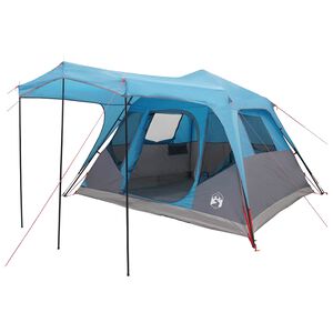 vidaXL Csal&aacute;di S&aacute;tor tetővel K&eacute;k 305 x 275 x 190 cm Poli&eacute;szter &eacute;s ac&eacute;l