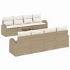 vidaXL Kerti Kanap&eacute; Szett 9 db 8-&Uuml;lőhelyek sz&aacute;ma Beige &eacute;s kr&eacute;m