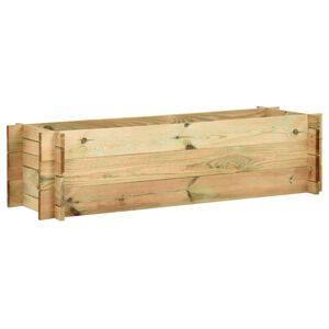 vidaXL impregn&aacute;lt fenyőfa emelt kerti z&ouml;lds&eacute;g&aacute;gy&aacute;s 120 cm