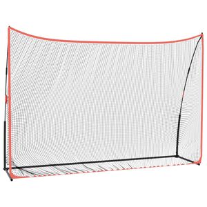 vidaXL fekete &eacute;s piros poli&eacute;szter golf gyakorl&oacute;h&aacute;l&oacute; 305 x 91 x 213 cm
