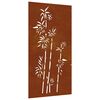 vidaXL bambuszmint&aacute;s corten ac&eacute;l kerti fald&iacute;sz 105 x 55 cm