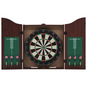 vidaXL sziz&aacute;lb&oacute;l k&eacute;sz&uuml;lt profi darts t&aacute;bla szekr&eacute;nnyel &eacute;s 6 ny&iacute;llal