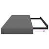 vidaXL 2 db magasfényű szürke MDF lebegő fali polc 80 x 23,5 x 3,8 cm