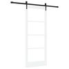 vidaXL Cs&uacute;sz&oacute; ajt&oacute; 83 x 202 cm T&ouml;m&ouml;r fenyőfa &eacute;s &uuml;veg Feh&eacute;r