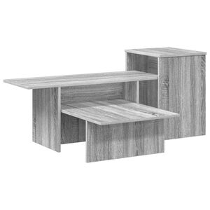 vidaXL Konzolasztal Sz&uuml;rke Sonoma 91,5 x 35 x 38,5 cm Szerelt Fa