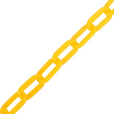 vidaXL sárga műanyag figyelmeztető lánc 100 m Ø6 mm