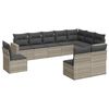 vidaXL 10 r&eacute;szes vil&aacute;gossz&uuml;rke polyrattan kerti &uuml;lőgarnit&uacute;ra p&aacute;rn&aacute;kkal