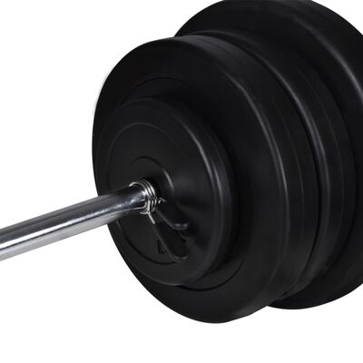 vidaXL állítható edzőpad egykezes és kétkezes súlyzókészlettel 60,5 kg