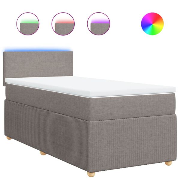 vidaXL t&oacute;psz&iacute;nű sz&ouml;vet rug&oacute;s &aacute;gy matraccal 90 x 190 cm