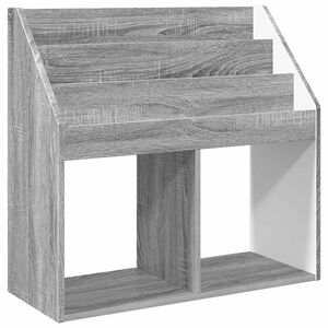 vidaXL Gyerek K&ouml;nyvespolc Sz&uuml;rke Sonoma 72,5 x 29,5 x 69 cm Szerelt Fa