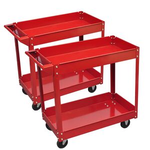 vidaXL 2 db 2 polcos szersz&aacute;mos kocsi 100 kg
