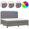vidaXL s&ouml;t&eacute;tsz&uuml;rke sz&ouml;vet rug&oacute;s &eacute;s LED-es &aacute;gy matraccal 200x200 cm