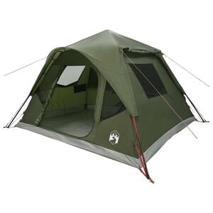 vidaXL Azonnali s&aacute;tor Olajz&ouml;ld 305 x 275 x 190 cm Poli&eacute;szter &eacute;s ac&eacute;l