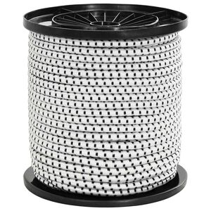 vidaXL Bungee K&ouml;t&eacute;l 4 mm Fekete &eacute;s Feh&eacute;r PP &eacute;s gumi