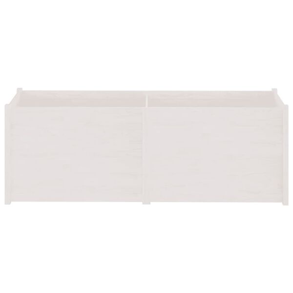 vidaXL fehér tömör fenyőfa kerti virágtartó 200 x 50 x 70 cm