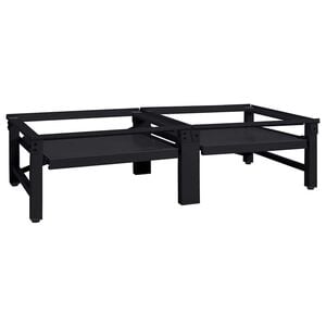 vidaXL Mos&oacute;g&eacute;p Talp 2 pcs Fekete 124,5 x 61,5 x 32,5 cm Ac&eacute;l
