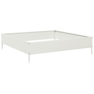 vidaXL feh&eacute;r ac&eacute;l kerti magas&aacute;gy&aacute;s 100 x 100 x 26 cm