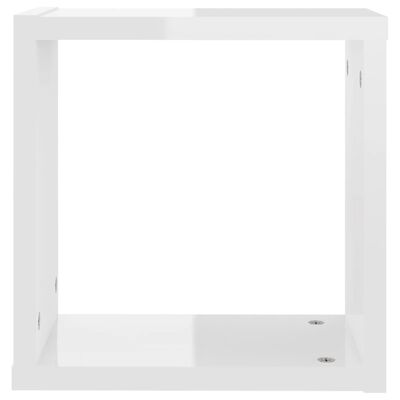vidaXL 2 db magasfényű fehér fali kockapolc 30 x 15 x 30 cm