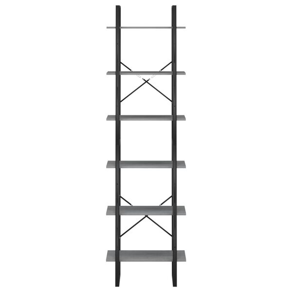 vidaXL szürke tömör fenyőfa tárolópolc 60 x 30 x 210 cm