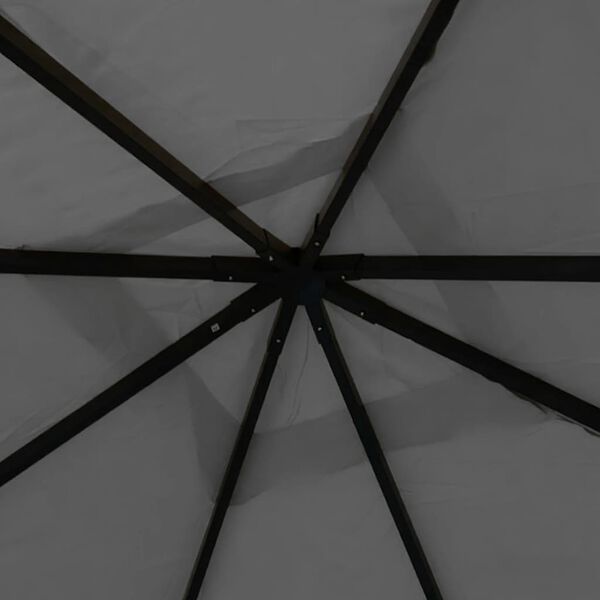 vidaXL antracitsz&uuml;rke pavilon 4 x 4 x 3 m 180 g/m&sup2;