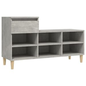 vidaXL betonsz&uuml;rke szerelt fa cipőszekr&eacute;ny 102x36x60 cm